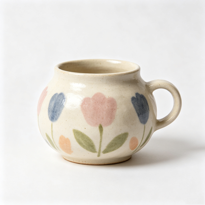 Handmade Speckled Tulip Ceramic Mug
